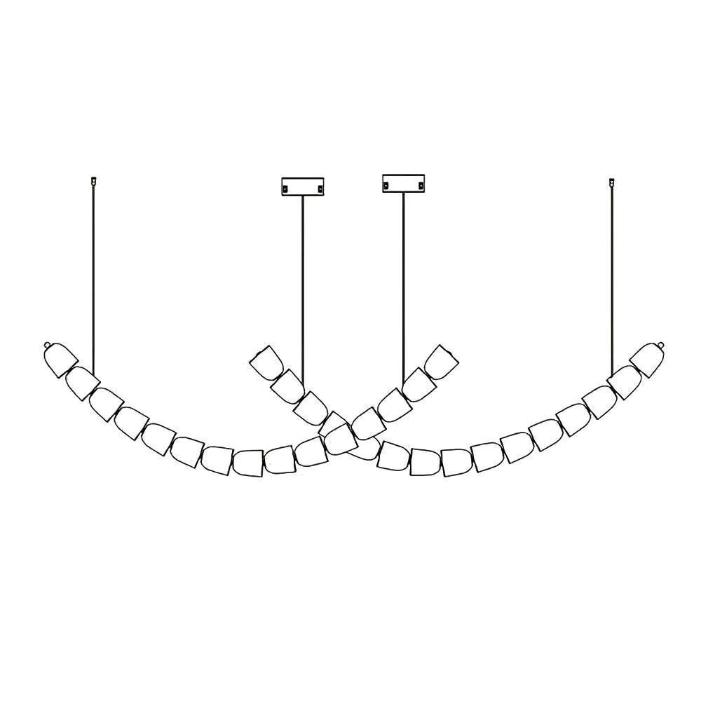 The Gabriel Curved LED Chandelier | Custom Size & Made-to-Order Lighting for Luxury Homes & Commercial Spaces