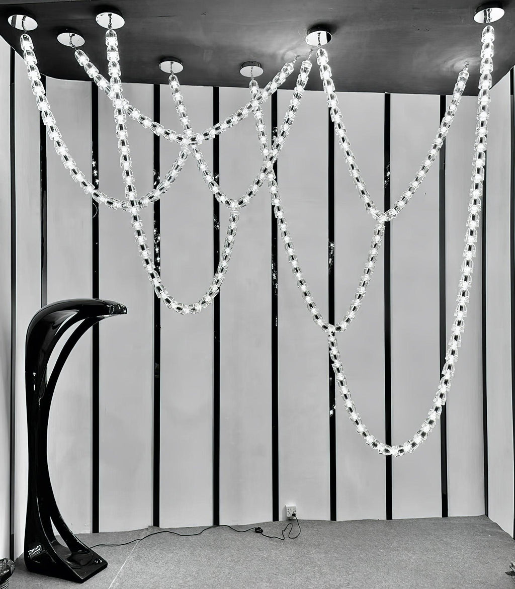 The Gabriel Curved LED Chandelier | Custom Size & Made-to-Order Lighting for Luxury Homes & Commercial Spaces