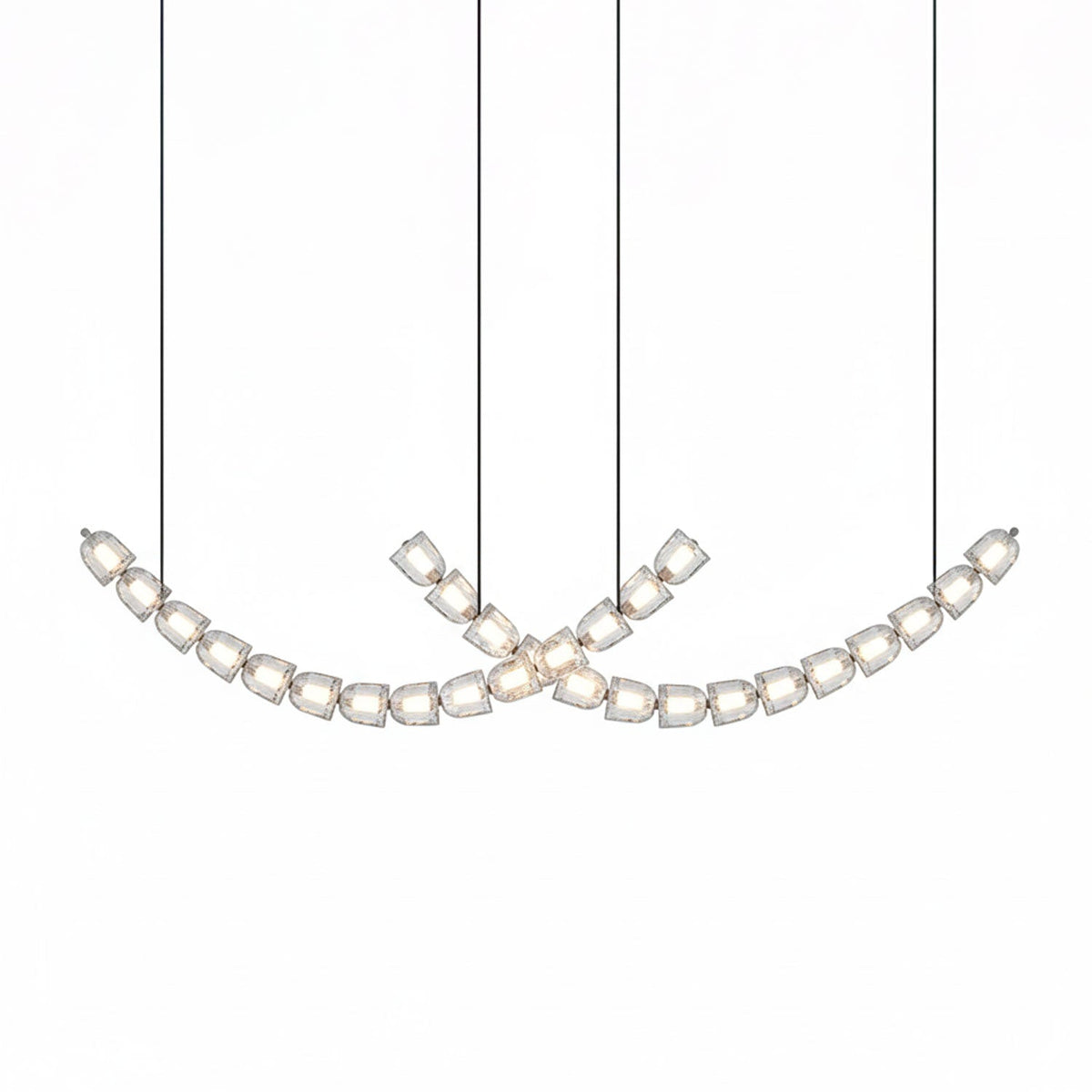 The Gabriel Curved LED Chandelier | Custom Size & Made-to-Order Lighting for Luxury Homes & Commercial Spaces