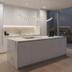 The Gabriel Curved LED Chandelier | Custom Size & Made-to-Order Lighting for Luxury Homes & Commercial Spaces