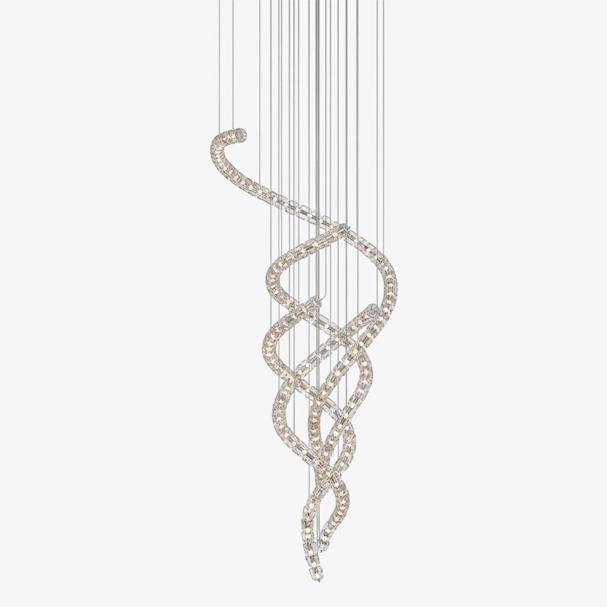 The Gabriel Spiral LED Chandelier | Custom Size & Made-to-Order Lighting for Luxury Residences & Commercial Spaces