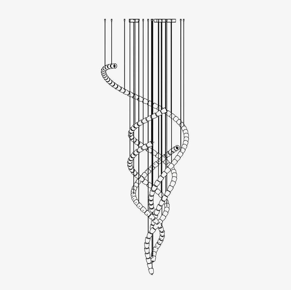 The Gabriel Spiral LED Chandelier | Custom Size & Made-to-Order Lighting for Luxury Residences & Commercial Spaces