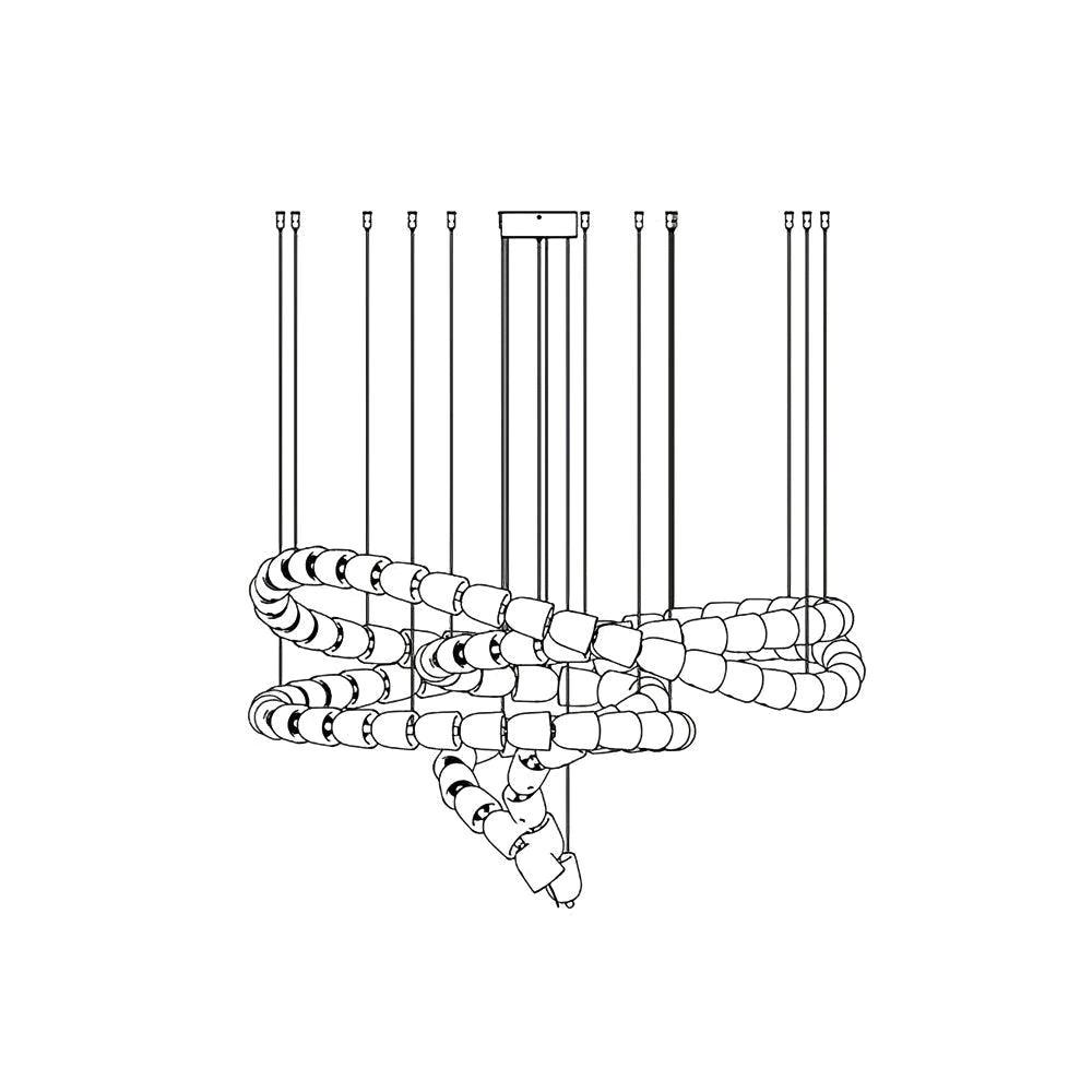 The Gabriel Spiral LED Chandelier | Custom Size & Made-to-Order Lighting for Luxury Residences & Commercial Spaces