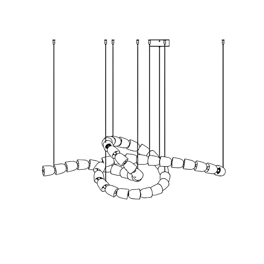 The Gabriel Twist LED Chandelier | Custom Size & Made-to-Order Lighting for Luxury Homes & Commercial Spaces