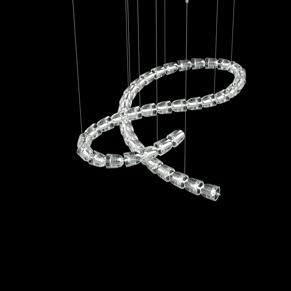 The Gabriel Twist LED Chandelier | Custom Size & Made-to-Order Lighting for Luxury Homes & Commercial Spaces