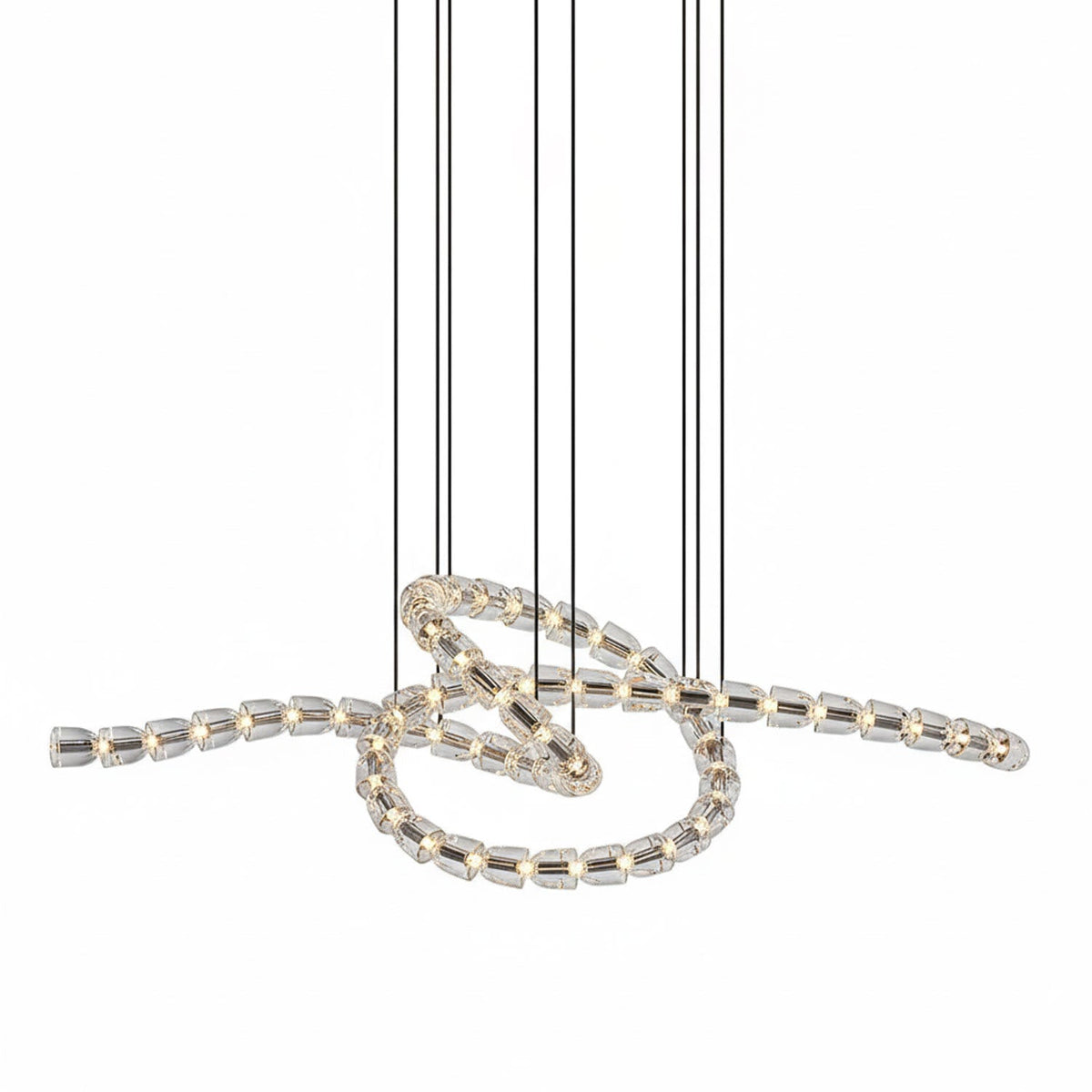 The Gabriel Twist LED Chandelier | Custom Size & Made-to-Order Lighting for Luxury Homes & Commercial Spaces