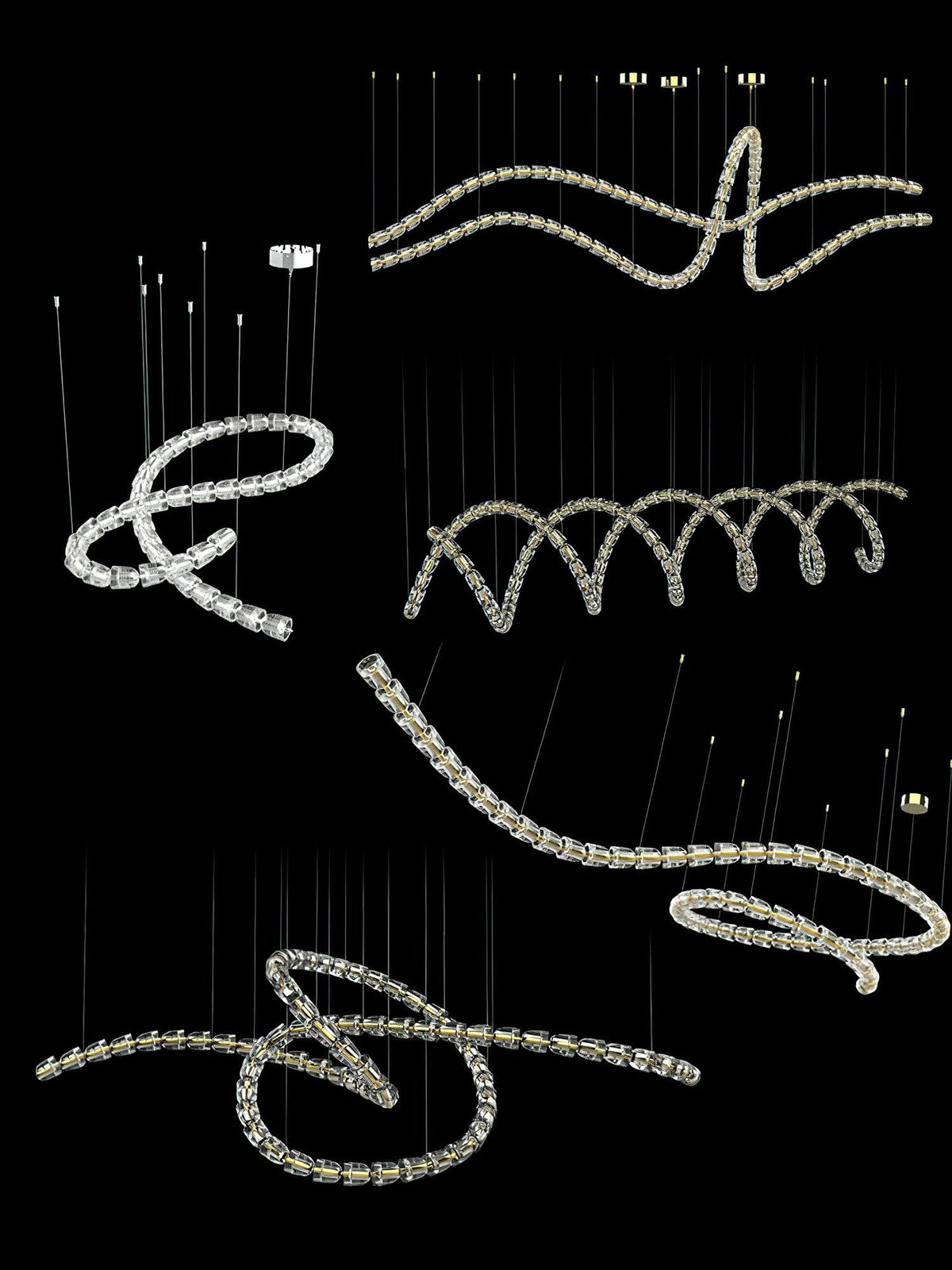 The Gabriel Branch LED Chandelier | Custom Size & Made-to-Order Lighting for Luxury Homes & Commercial Spaces