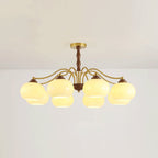 Persimmon Glass Globe Chandelier
