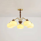 Persimmon Glass Globe Chandelier