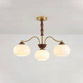 Persimmon Glass Globe Chandelier