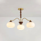 Persimmon Glass Globe Chandelier