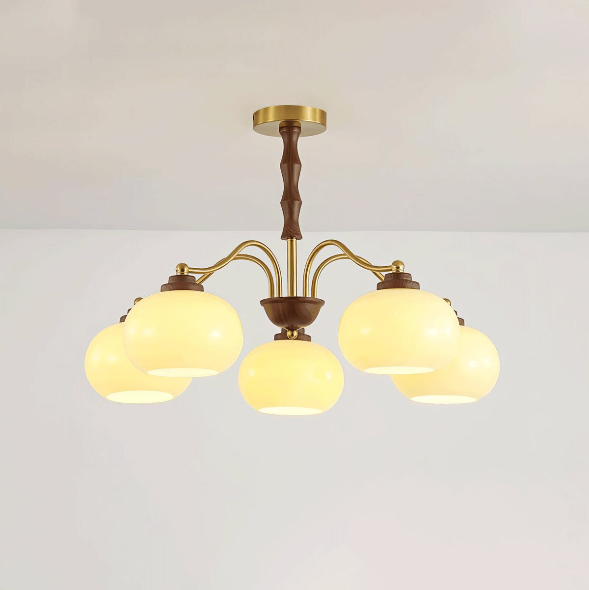 Persimmon Glass Globe Chandelier
