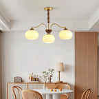 Persimmon Glass Globe Chandelier