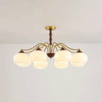 Persimmon Glass Globe Chandelier