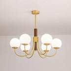 Midas Touch Walnut Sphere Chandelier
