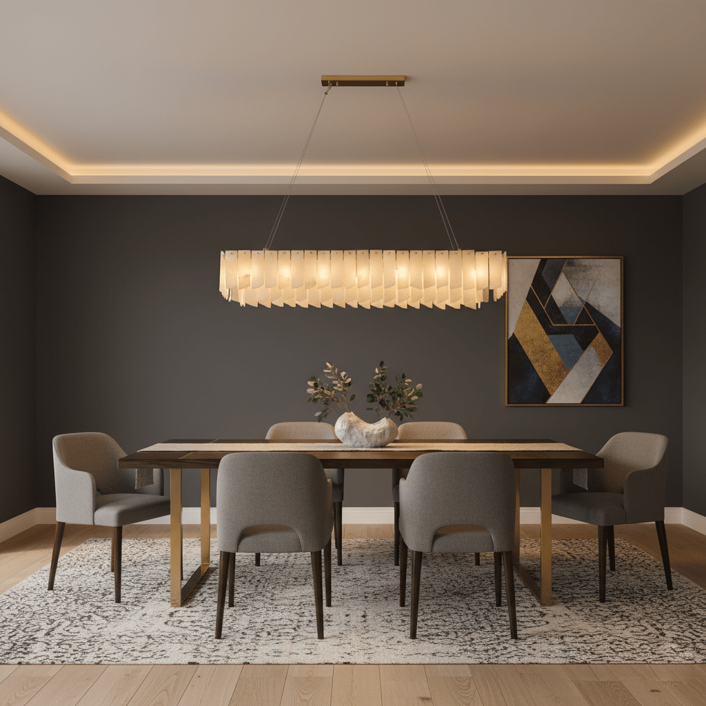 Alabaster Cascade Tiered Chandelier