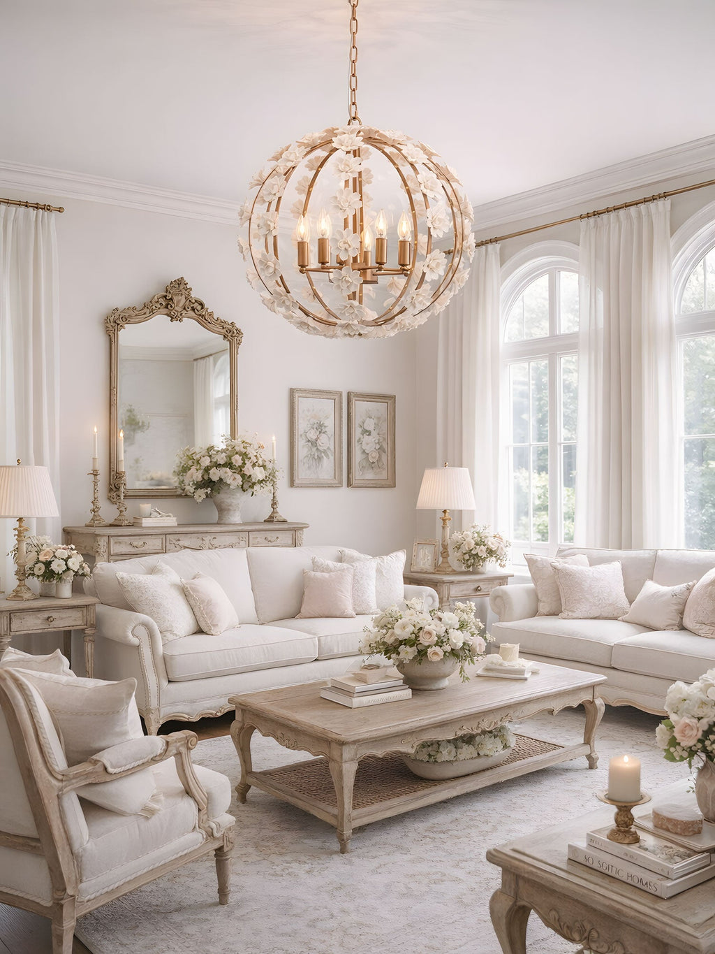 Bianca Floral Orb Chandelier