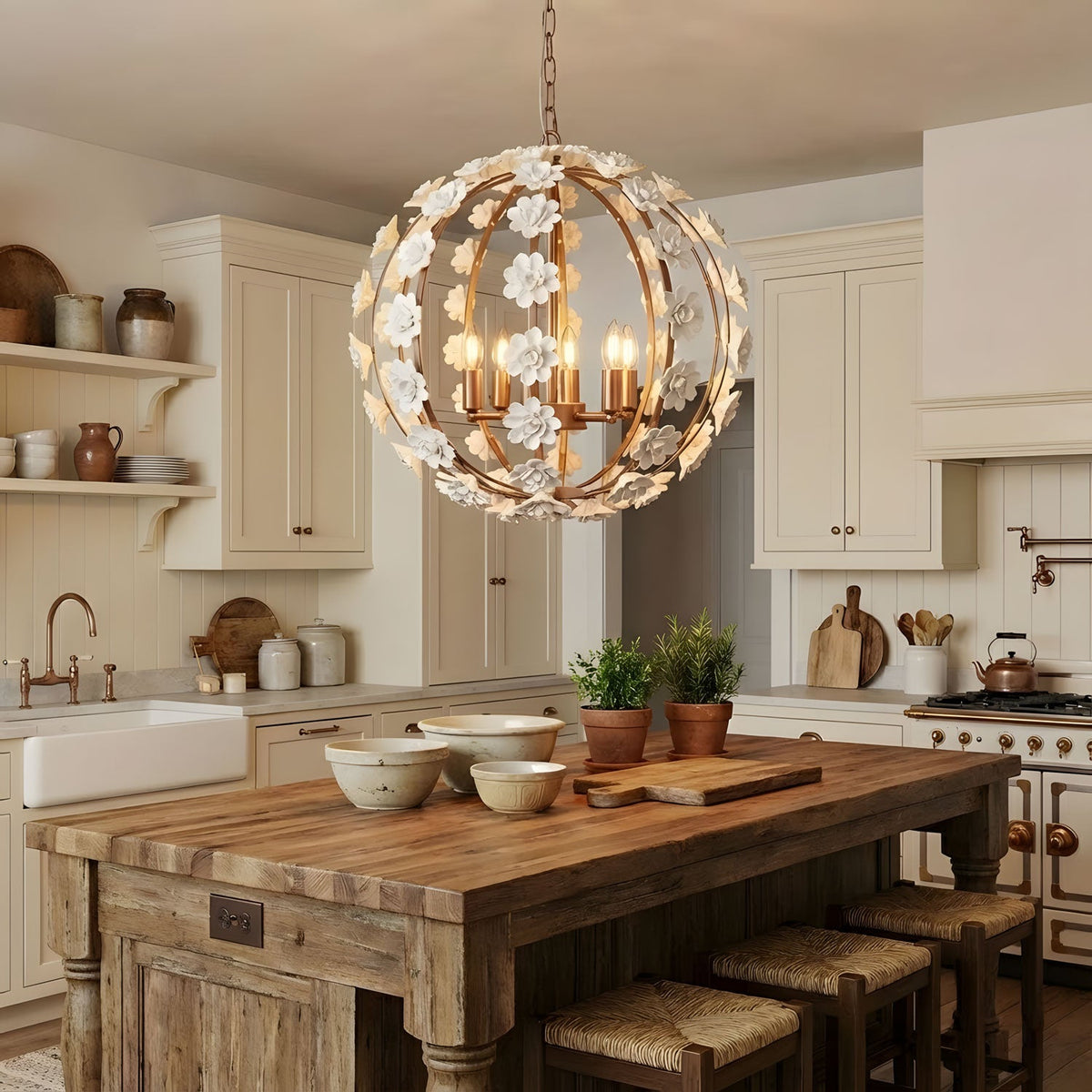 Bianca Floral Orb Chandelier