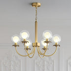 Aureate Radiance Glass Chandelier