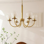 Aureate Radiance Glass Chandelier