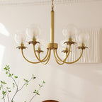Aureate Radiance Glass Chandelier