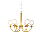 Aureate Radiance Glass Chandelier