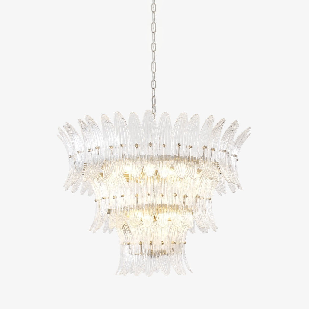 Glass Palmette Chandelier