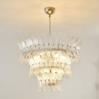 Glass Palmette Chandelier