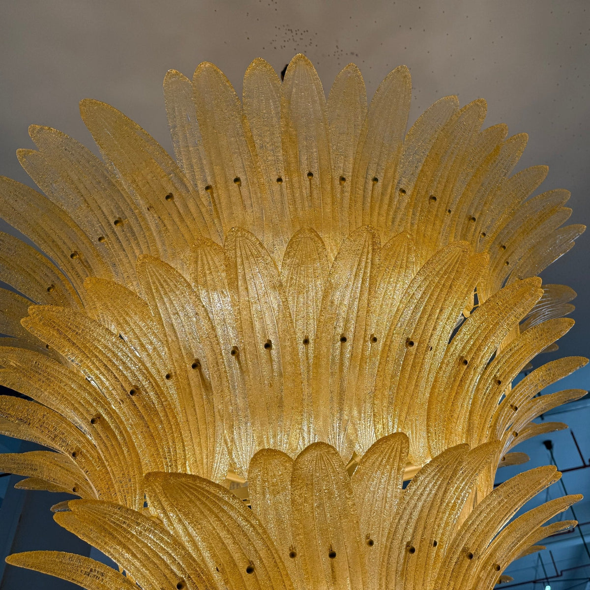 Glass Palmette Chandelier