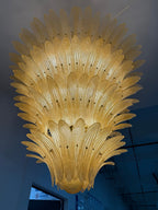 Glass Palmette Chandelier