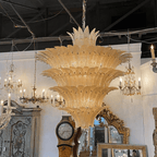 Glass Palmette Chandelier