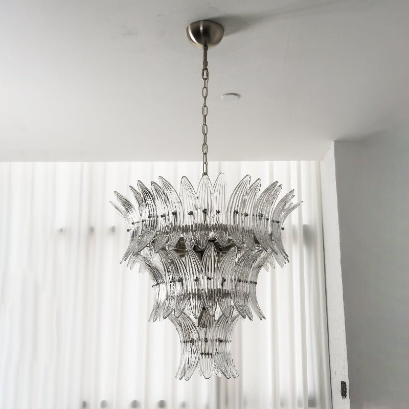 Glass Palmette Chandelier