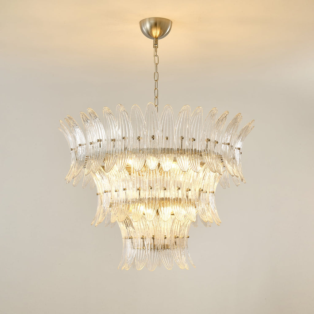 Glass Palmette Chandelier
