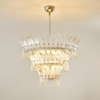 Glass Palmette Chandelier