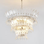 Glass Palmette Chandelier