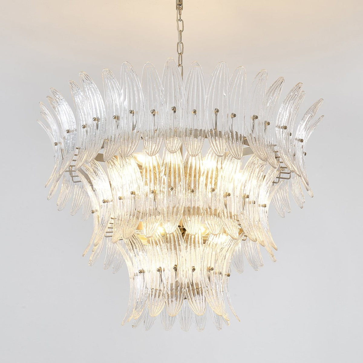 Glass Palmette Chandelier