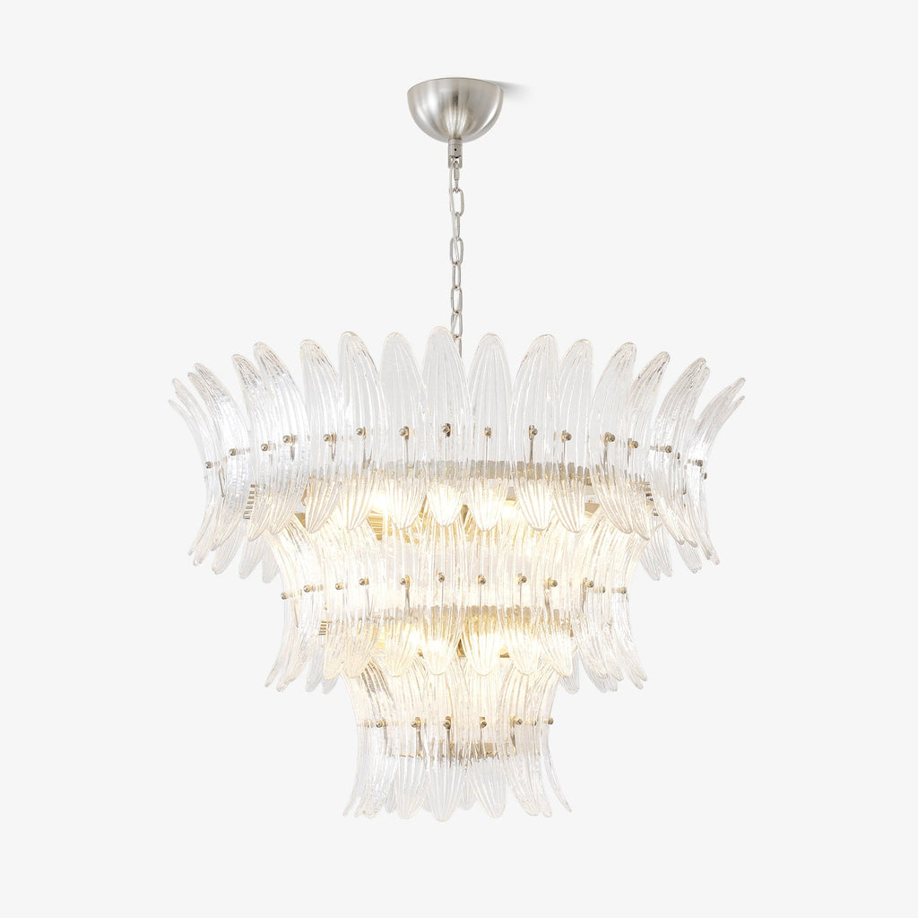 Glass Palmette Chandelier