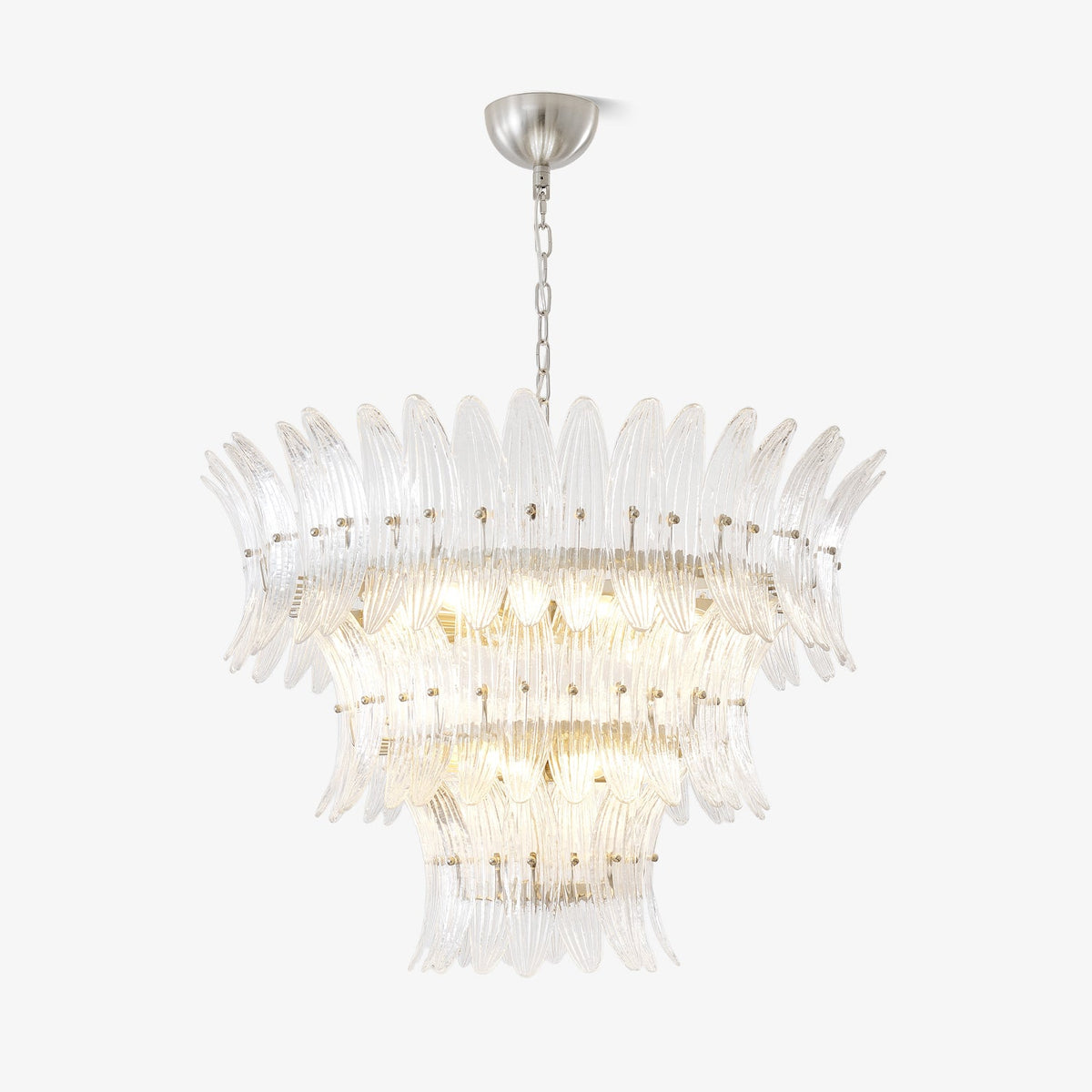 Glass Palmette Chandelier