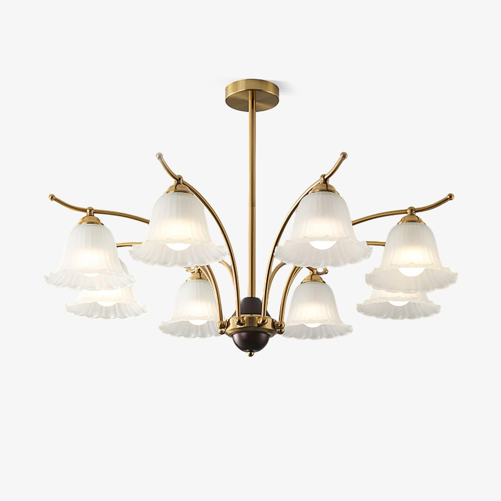 Flora Brass Alabaster Chandelier