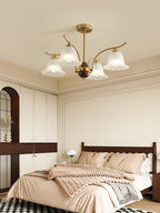 Flora Brass Alabaster Chandelier