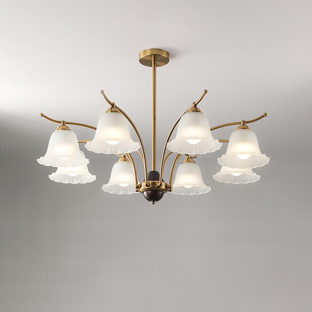 Flora Brass Alabaster Chandelier