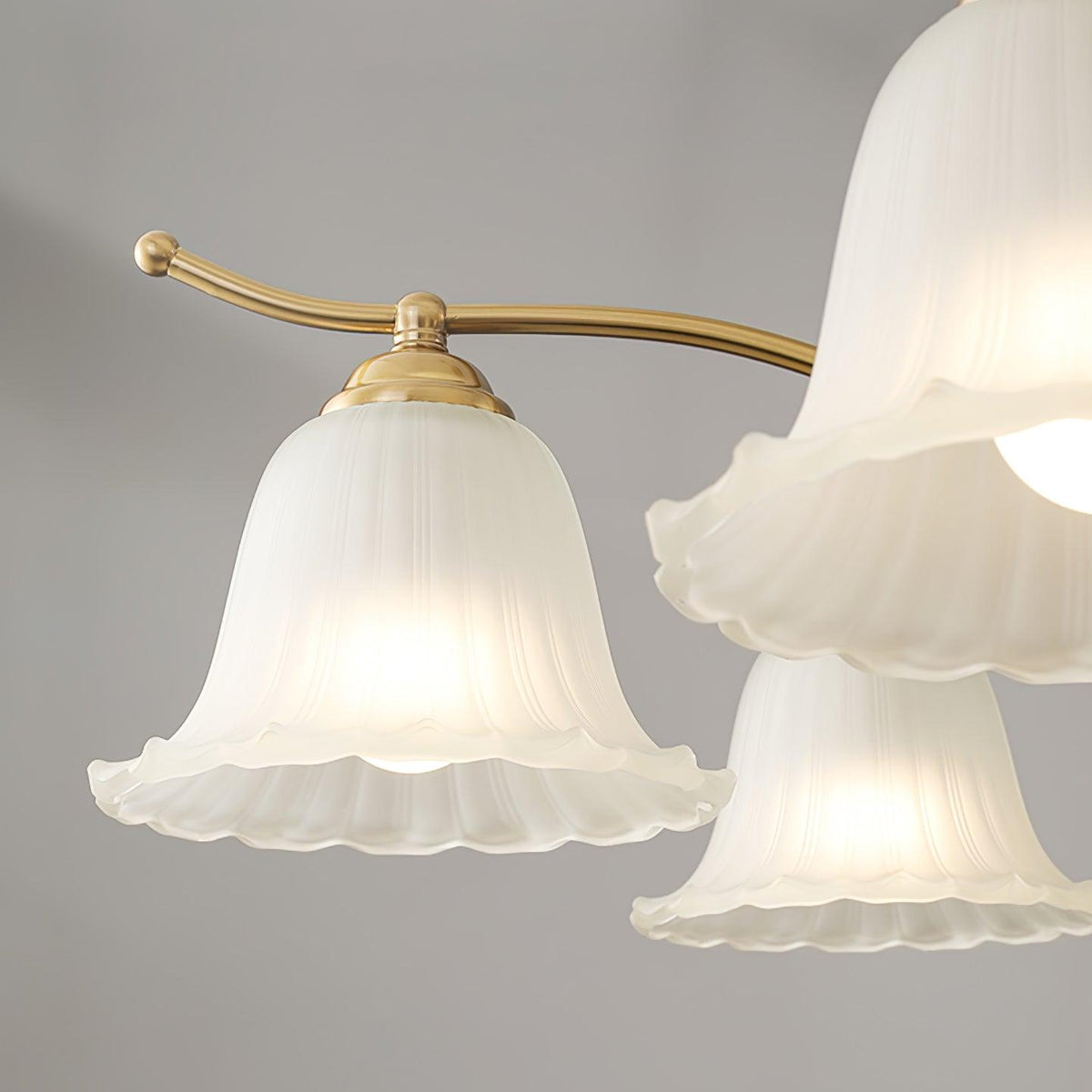 Flora Brass Alabaster Chandelier