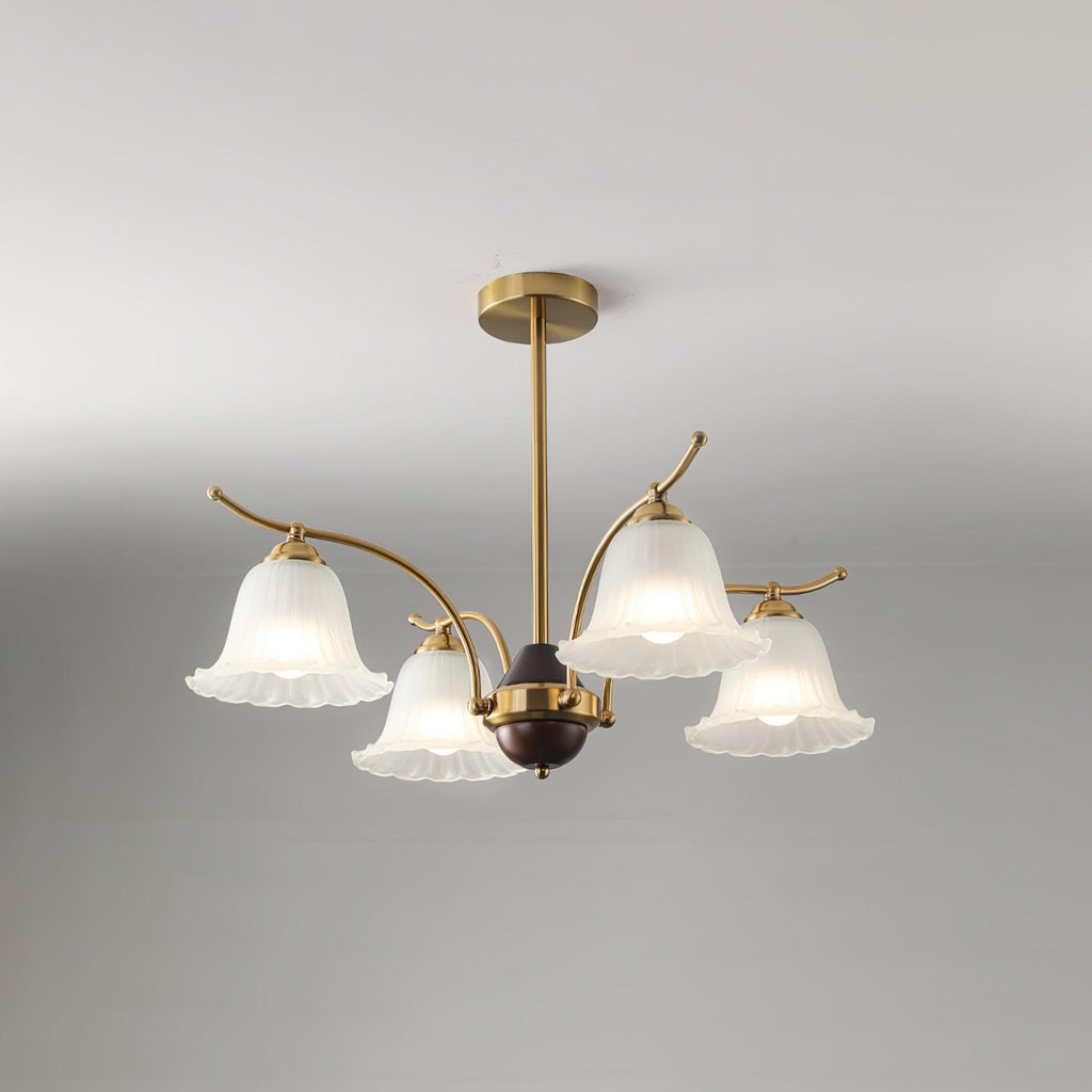 Flora Brass Alabaster Chandelier