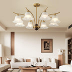 Flora Brass Alabaster Chandelier