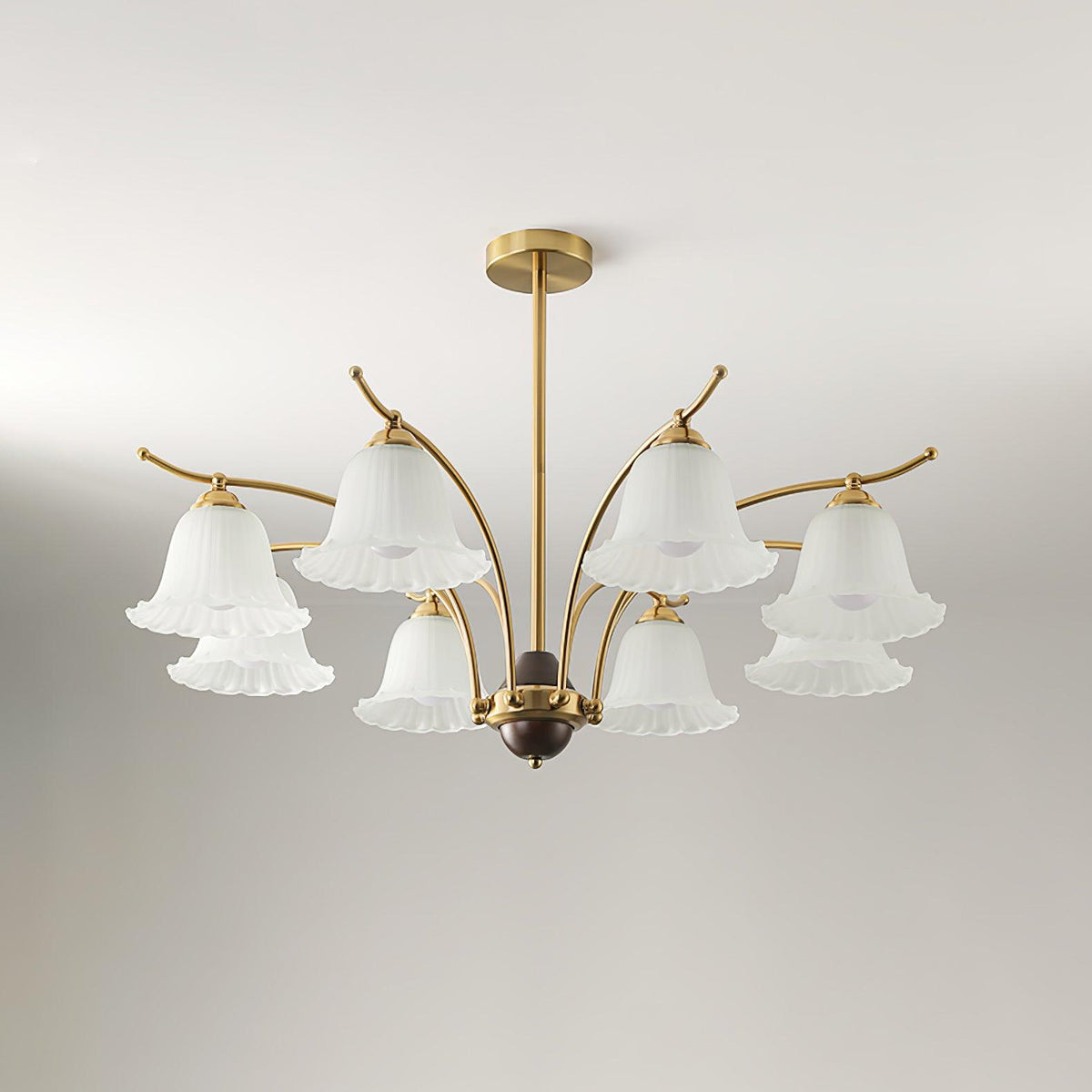 Flora Brass Alabaster Chandelier