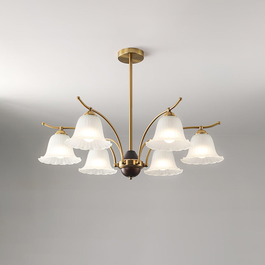 Flora Brass Alabaster Chandelier