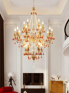 Aureate Amber Crystal Chandelier