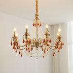 Aureate Amber Crystal Chandelier