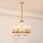 Aureate Amber Crystal Chandelier