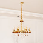 Aureate Amber Crystal Chandelier